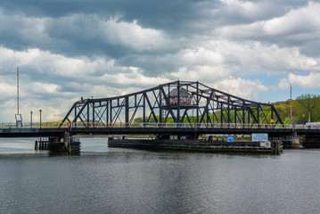The Grand Avenue Bridge over the Quinnipiac River in New Haven, Connecticut