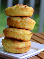 Ketogenic Cheese Biscuits (Bread): close-up, selective focus.