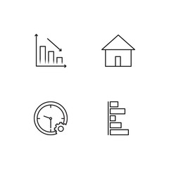 Banking linear icons set. Simple outline vector icons