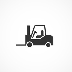 Vector image of forklift icon.