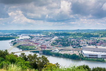 View of the Ohio River from Mount Washington, in Pittsburgh, Pennsylvania
