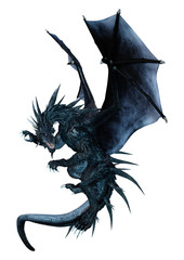 Obraz premium 3D Fantasy Fantasy Dragon na białym tle