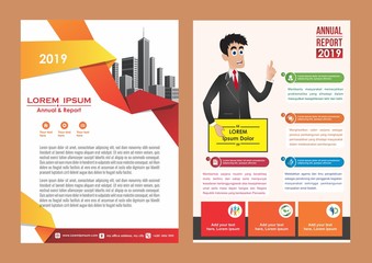 Brochure template design for presentation, business, and report