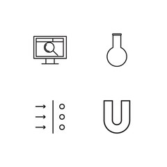 Science linear icons set. Simple outline vector icons