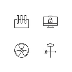 Science linear icons set. Simple outline vector icons