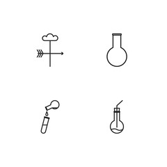 Science linear icons set. Simple outline vector icons