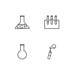 Science linear icons set. Simple outline vector icons