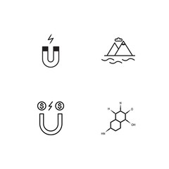 Science linear icons set. Simple outline vector icons