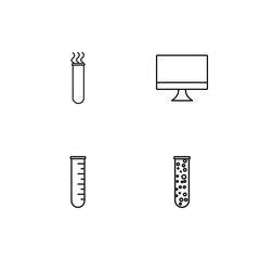 Science linear icons set. Simple outline vector icons