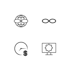 Time linear icons set. Simple outline vector icons