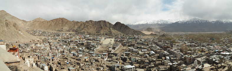 Panoramic view of Leh city