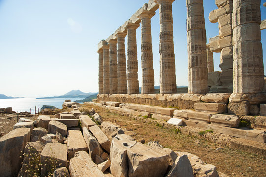 Cape Sounion Temple of Poseidon, Athens Greece