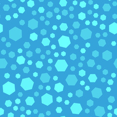 Abstract polygon seamless pattern, winter light blue color, raster