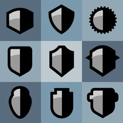 Flat style protective shields