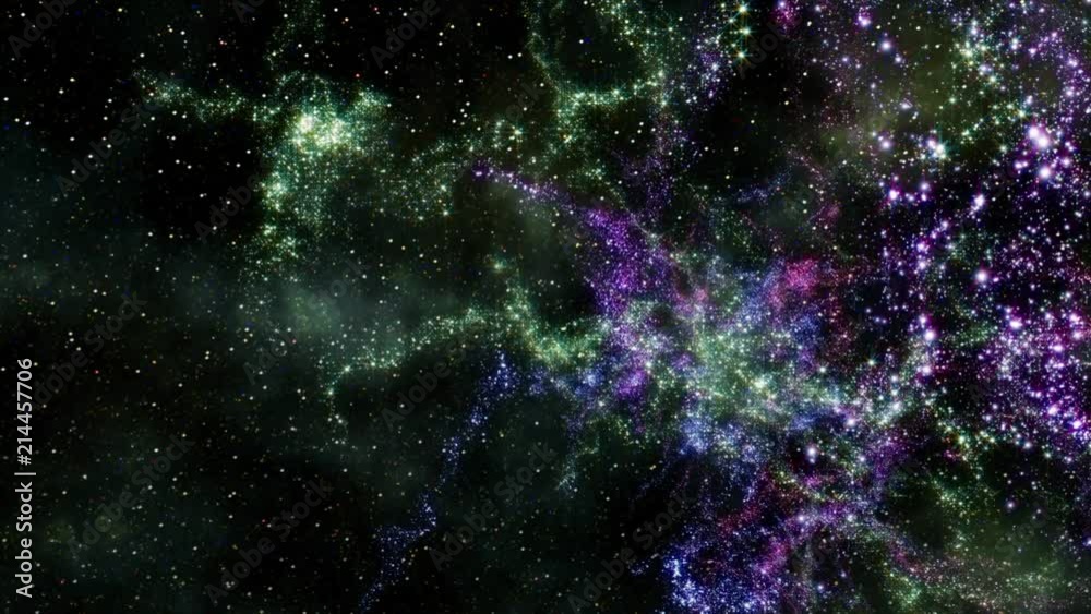 Canvas Prints star warp 047: flying through star fields in space (loop).