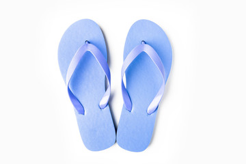 Blue flip flops isolated