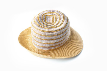 Fototapeta na wymiar Straw hat isolated on white
