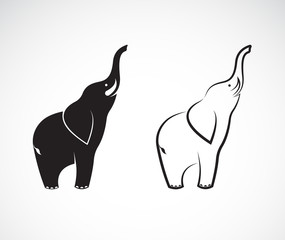 Obraz premium Wektor projektu słonia na białym tle, dzikie zwierzęta, słoń wektor dla swojego projektu.