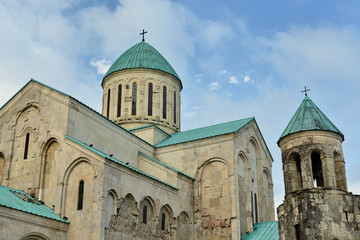 Fototapeta na wymiar Bograti cathedral standing in Kutaisi, on the hill Ukimerioni, built through Bograt Georgia, of the first king of Georgia.