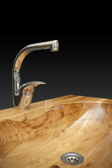 wooden sink detail