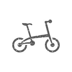Bicycle icon in grunge texture. Vintage style vector illustration.