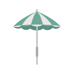 Beach umbrella color icon. Flat design