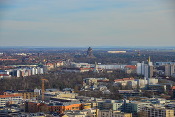 Fototapeta na wymiar Völkerschlachtdenkmal im Panorama Leipzig