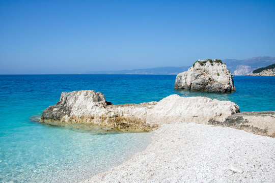 Fteri beach, island Cephalonia (Kefalonia), Greece