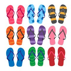 sandals vector collection design