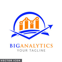 Analytics Vector Logo/Icon, color on white