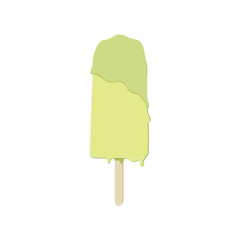 Vector illustration of ice cream or popsicle. Summer concept.