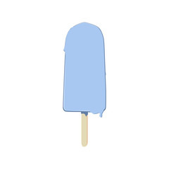 Vector illustration of ice cream or popsicle. Summer concept.