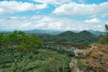 Fototapeta na wymiar Crater Lake in Naivasha, Rift Valley, Kenya