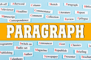Paragraph mass media and education concept