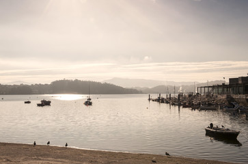 Ria von Pontevedra in Combarro, Provinz Pontevedra, Rias Bajas, Galicia, Gaicien, Spanien