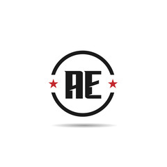 Initial Letter AE Logo Template Design