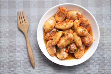 Zalacca fruit in sweet sauce