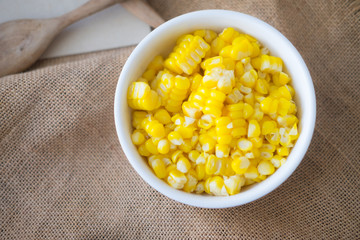 Heap of boiled sweet corn