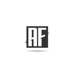 Initial Letter AF Logo Template Design