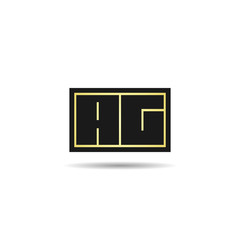 Initial Letter AG Logo Template Design