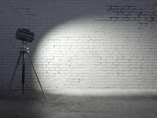 Fotobehang Studio empty brick wall © peshkova