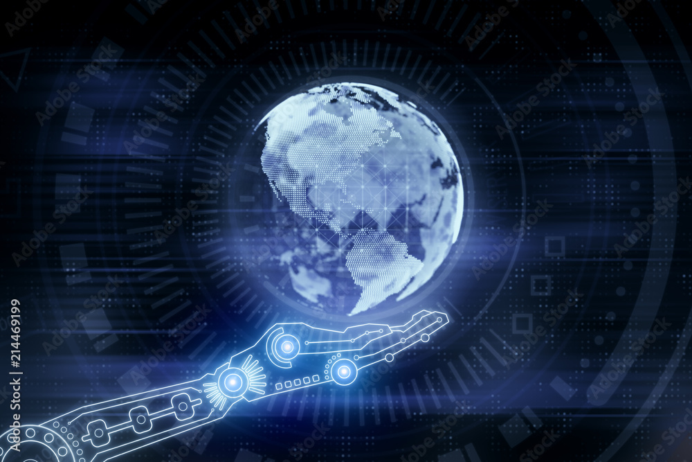 Poster robotics, cyberspace and future concept