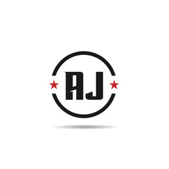 Initial Letter AJ Logo Template Design