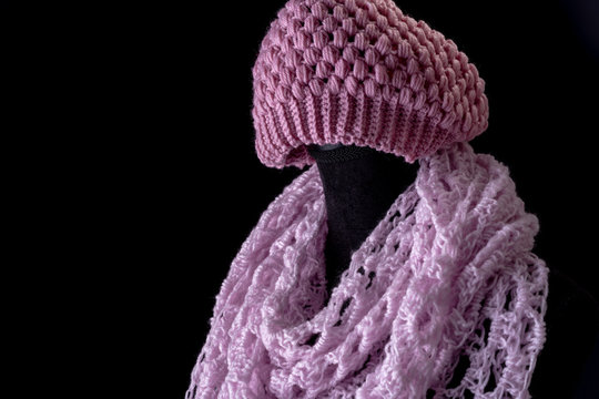 Crocheted hat and shawl all homemade