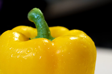 Sweet yellow pepper on white background