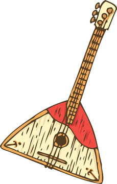 Isolated Wooden Balalaika