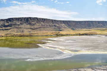 Salt deposits on Little Magadi, Lake Magadi, Kenya