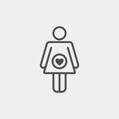 Pregnant flat vector icon