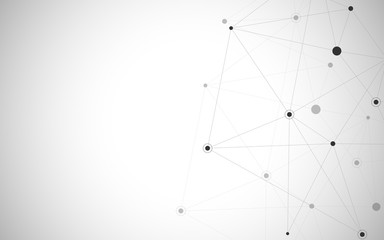 Abstract connecting dots and lines. Connection science and technology background. Vector illustration.