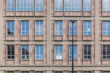 facade of buildings in the city of Le Havre, in Normandy